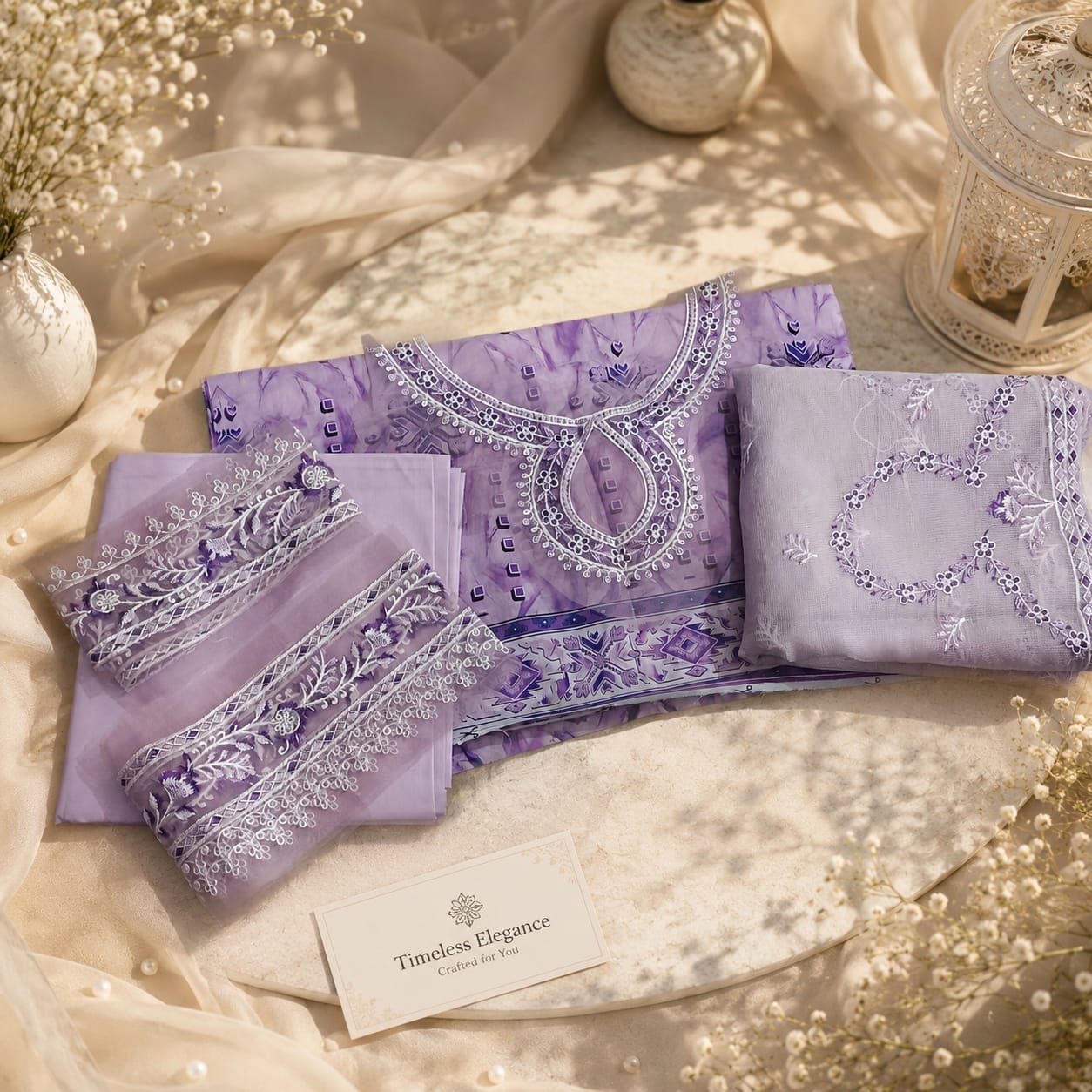 EMBROIDERED LAWN UNSTITCHED SUIT – 3 PIECE