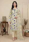 EMBROIDERED LAWN UNSTITCHED SUIT – 3 PIECE