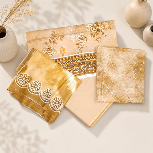 Chikankari Lawn Unstitched Suit – 3 Piece